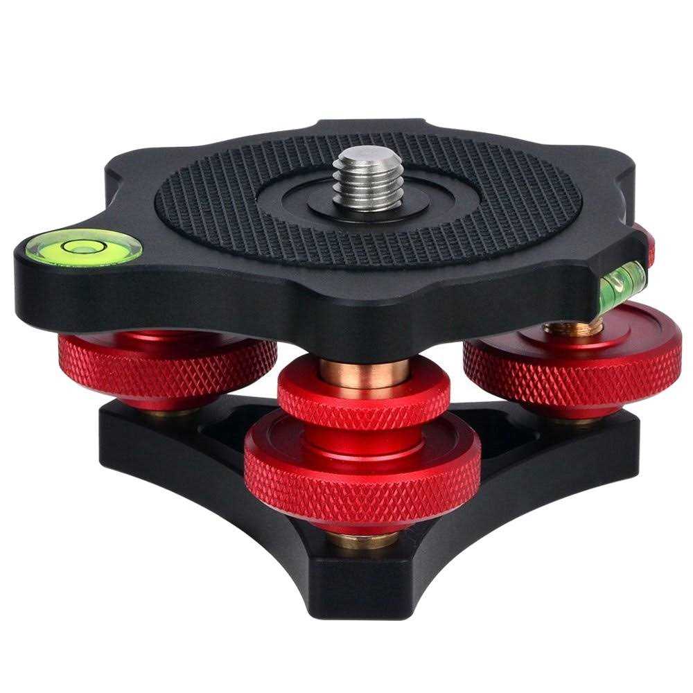 Desmond Photographic Desmond DLEVX-68 Leveler W Bubble Level for Tripod 3/8 Precision Tri-Wheel Leveling Base - Cheap Fitting