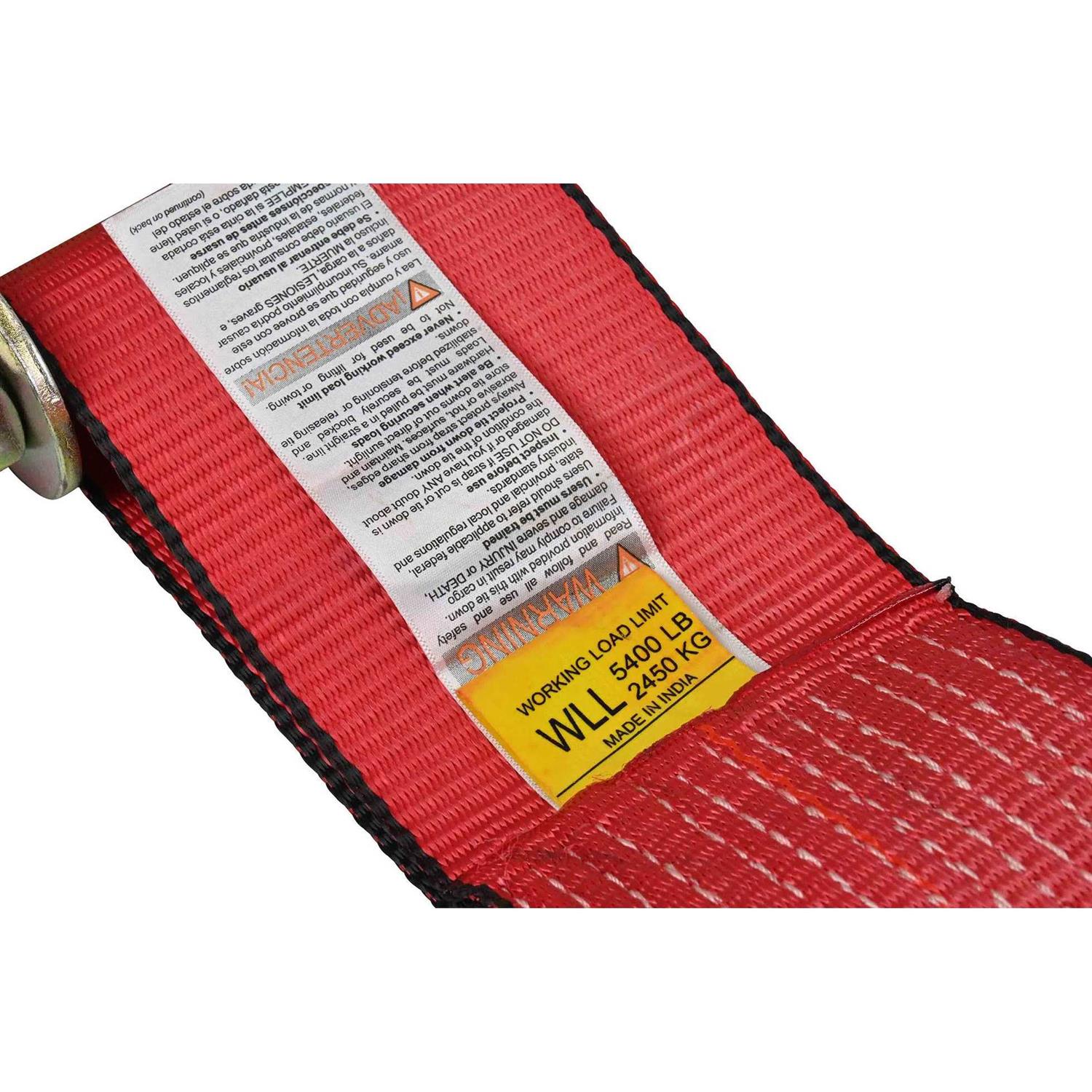 Mytee Products 4 x 30′ Ratchet Tie-Down Straps w/ Flat Hook Capacity - Cheap Fitting