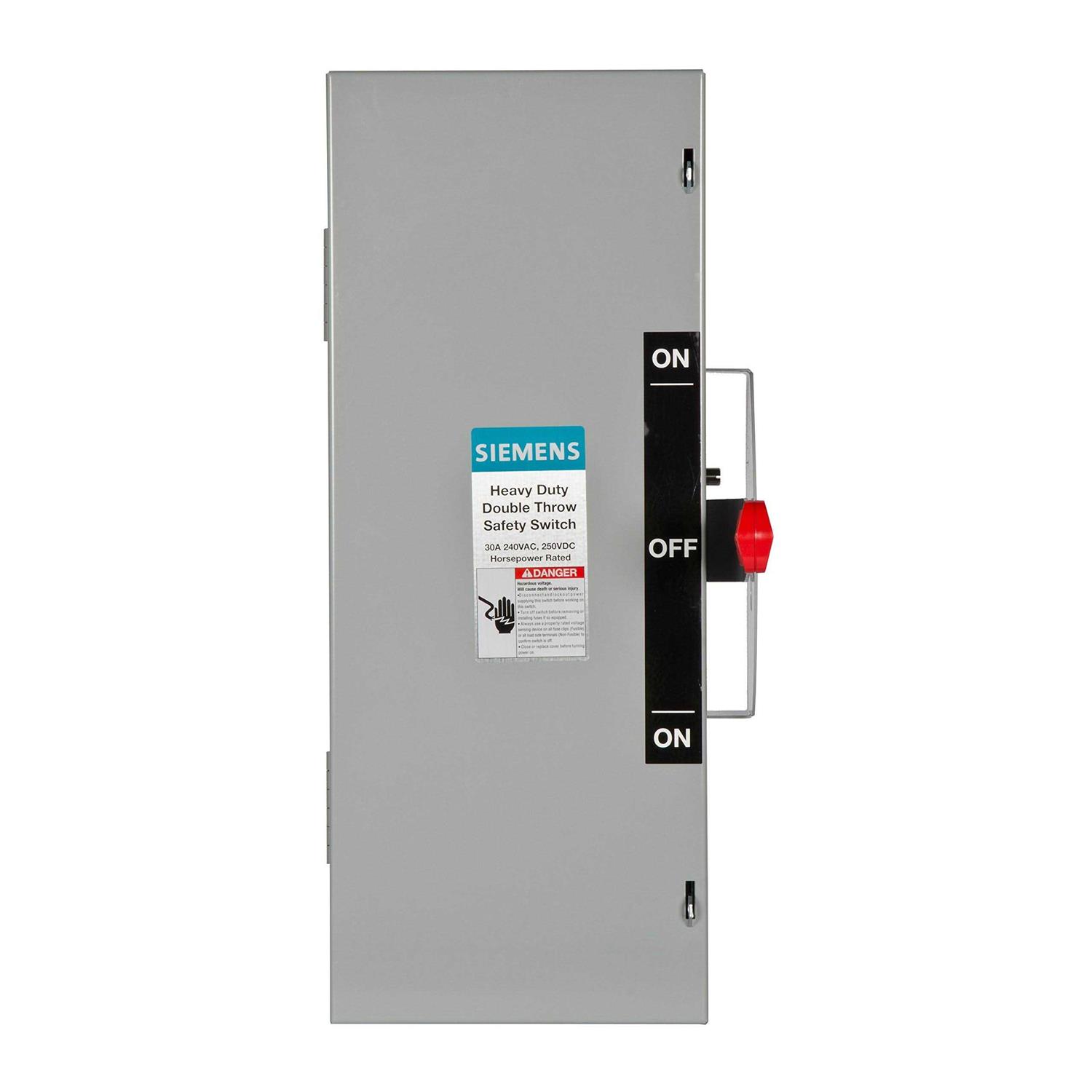 Siemens 30 Amp 2-Pole Non-Fusible General-Duty Safety Switch Disconnect DTNF221 - Cheap Fitting