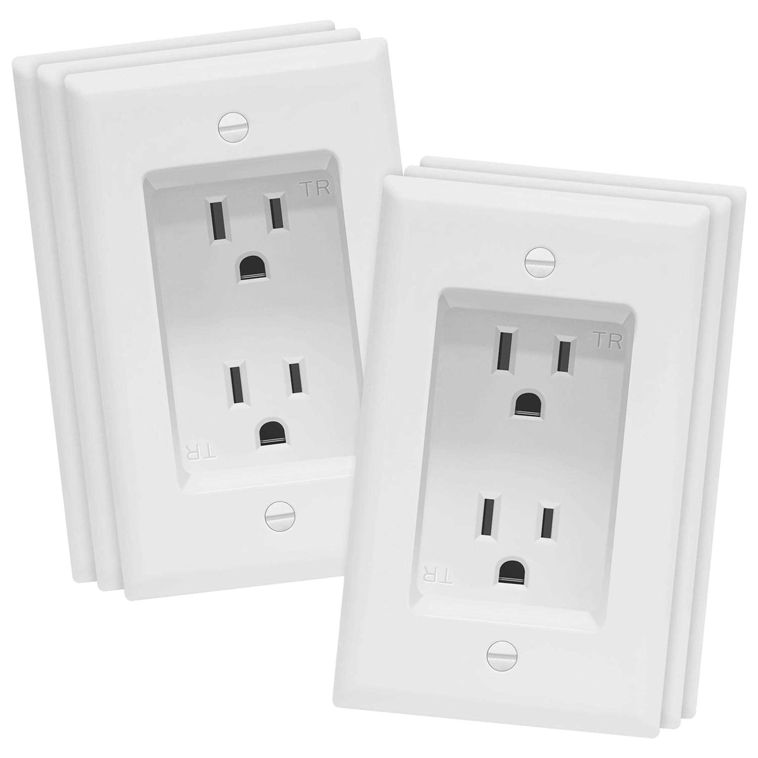 Topgreener Recessed Duplex Receptacle Outlet Tamper-Resistant Size 1-Gang 4.48 x 2.76 - Cheap Fitting