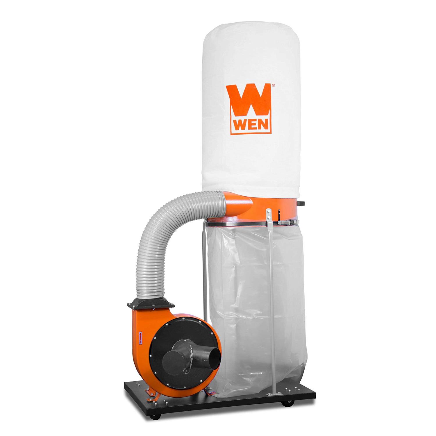WEN 1,300 CFM 14 Amp 50 Gal. 5 Mic Woodworking Dust Collector with Collection Bag and Mobile Base - Cheap Fitting