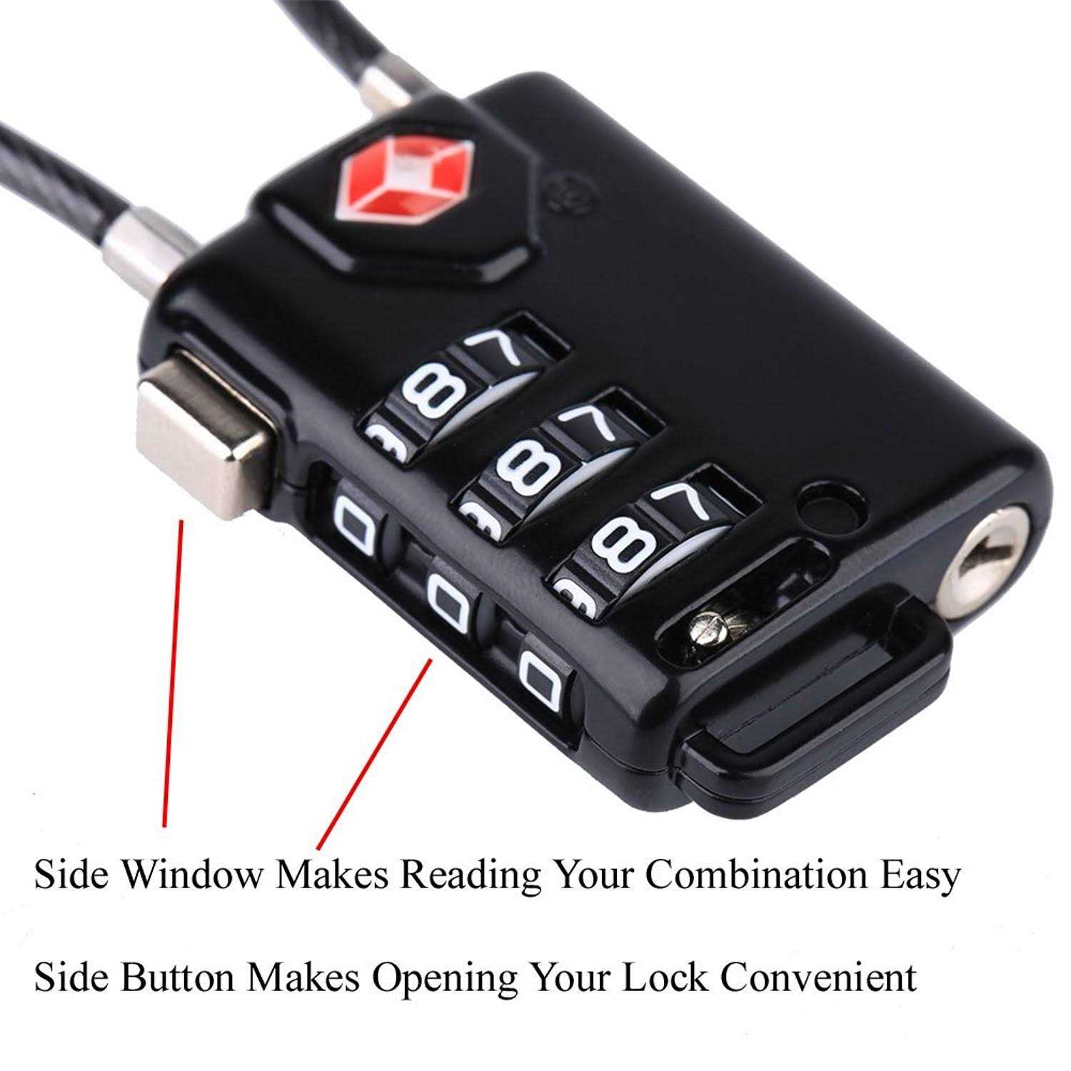 Forge TSA Approved Cable Luggage Locks - Cheap Fitting