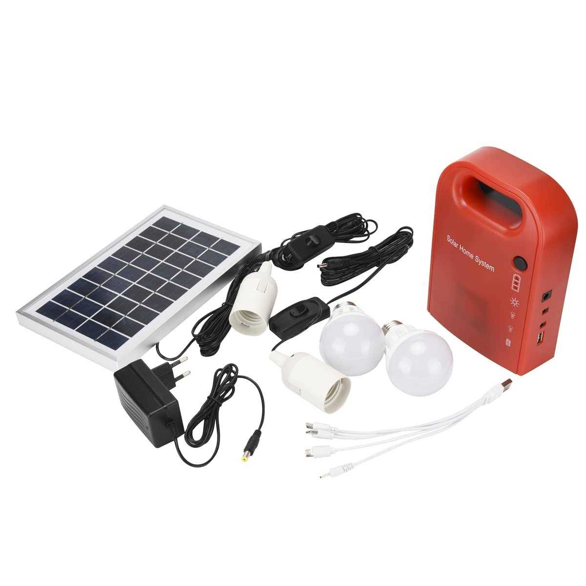 MeetUs Portable Home Outdoor Generation System Small DC Solar Panels Lighting Charging Generator Power System - Cheap Fitting