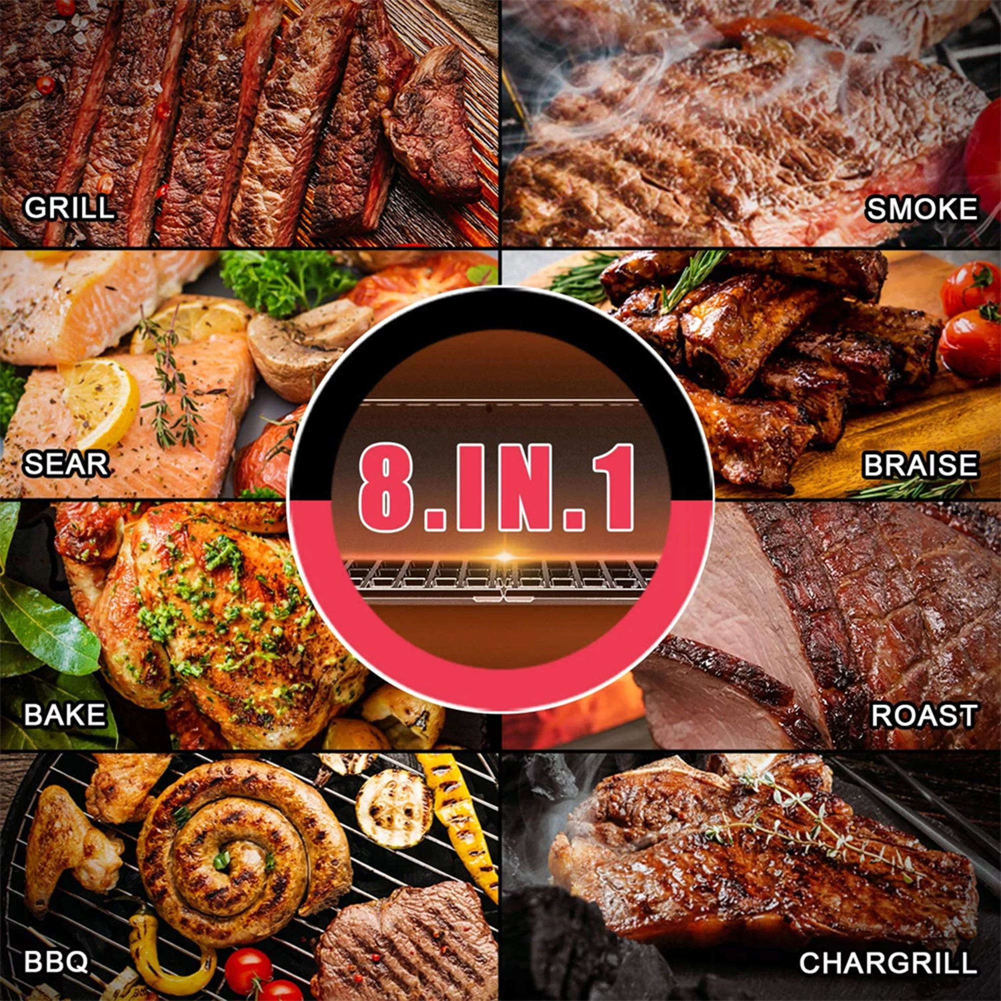 ASMOKE Portable 256 Sq In Wood Pellet Grill & Smoker w/ Starter Kit, Black - Cheap Fitting