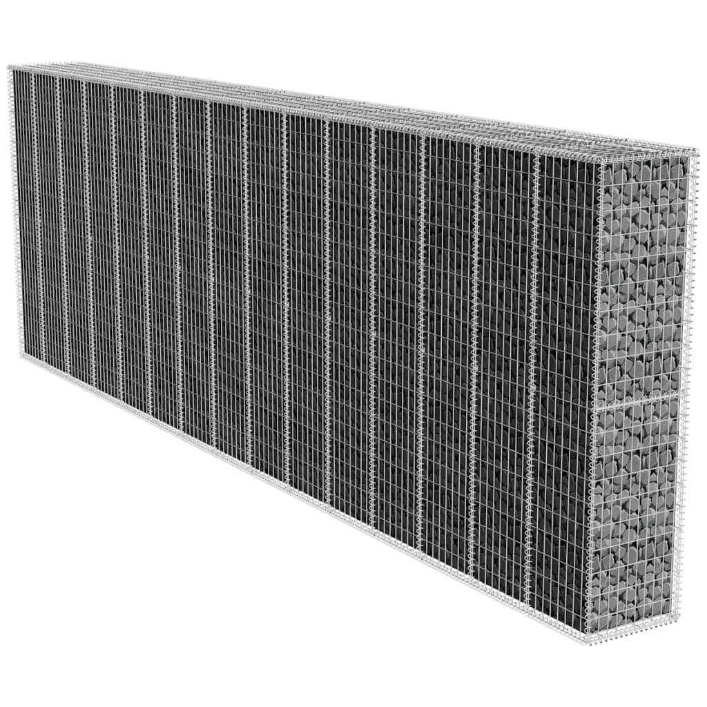 vidaXL Gabion Wall with Cover Galvanised Steel - Cheap Fitting