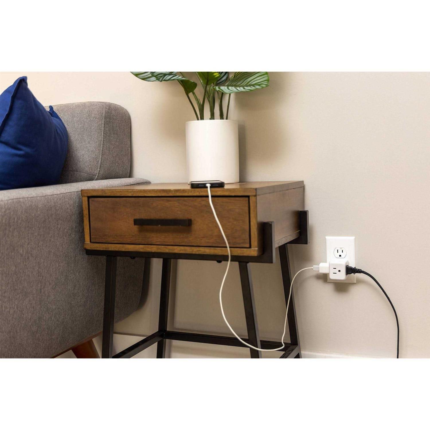 Philips 3-Outlet Grounded Cube Tap White - Cheap Fitting