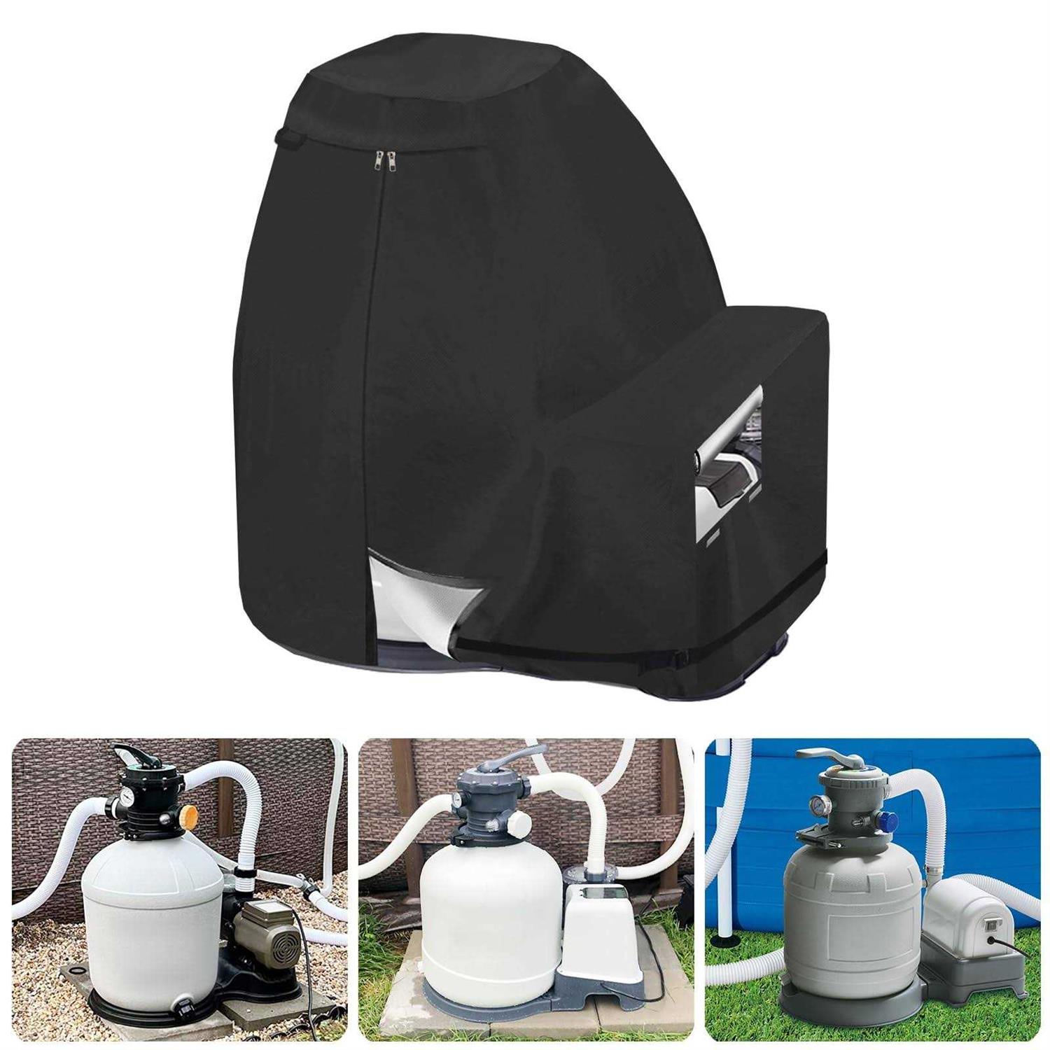 Bitubi Sand Filter Pump Cover for INTEX Krystal Clear Sand Filter Pump,Waterproof Anti-UV Above Ground Pool Pump Cover,Sand Pool Filters Cover - Cheap Fitting
