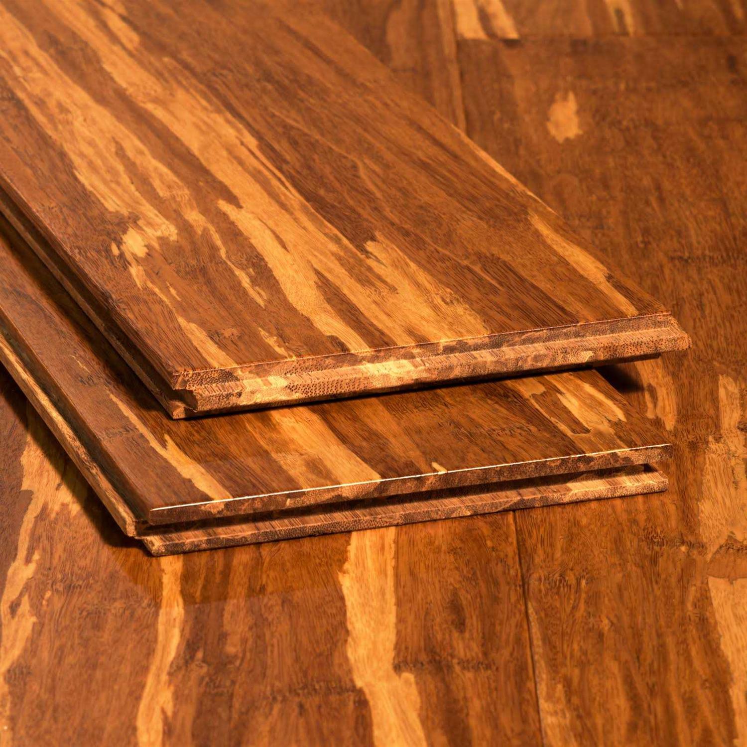 Tiger Strand Bamboo Flooring Wide Plank - Cheap Fitting