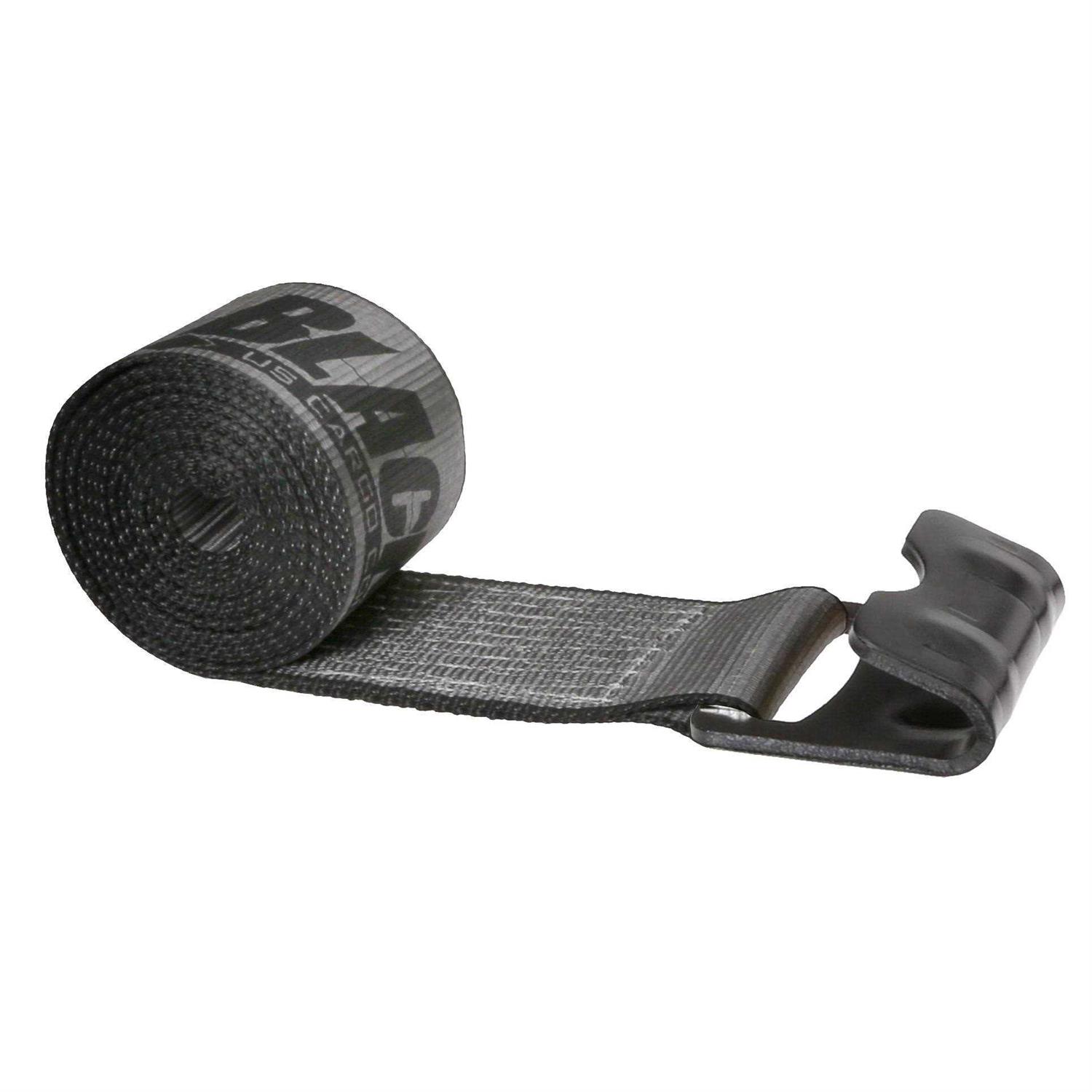 US Cargo Control Blackline 4 x 30′ Winch Strap w/ 20,000 lb Flat Hook	US Cargo Control Blackline 4 x 30′ Winch Strap w/ 20,000 lb Flat Hook - Cheap Fitting