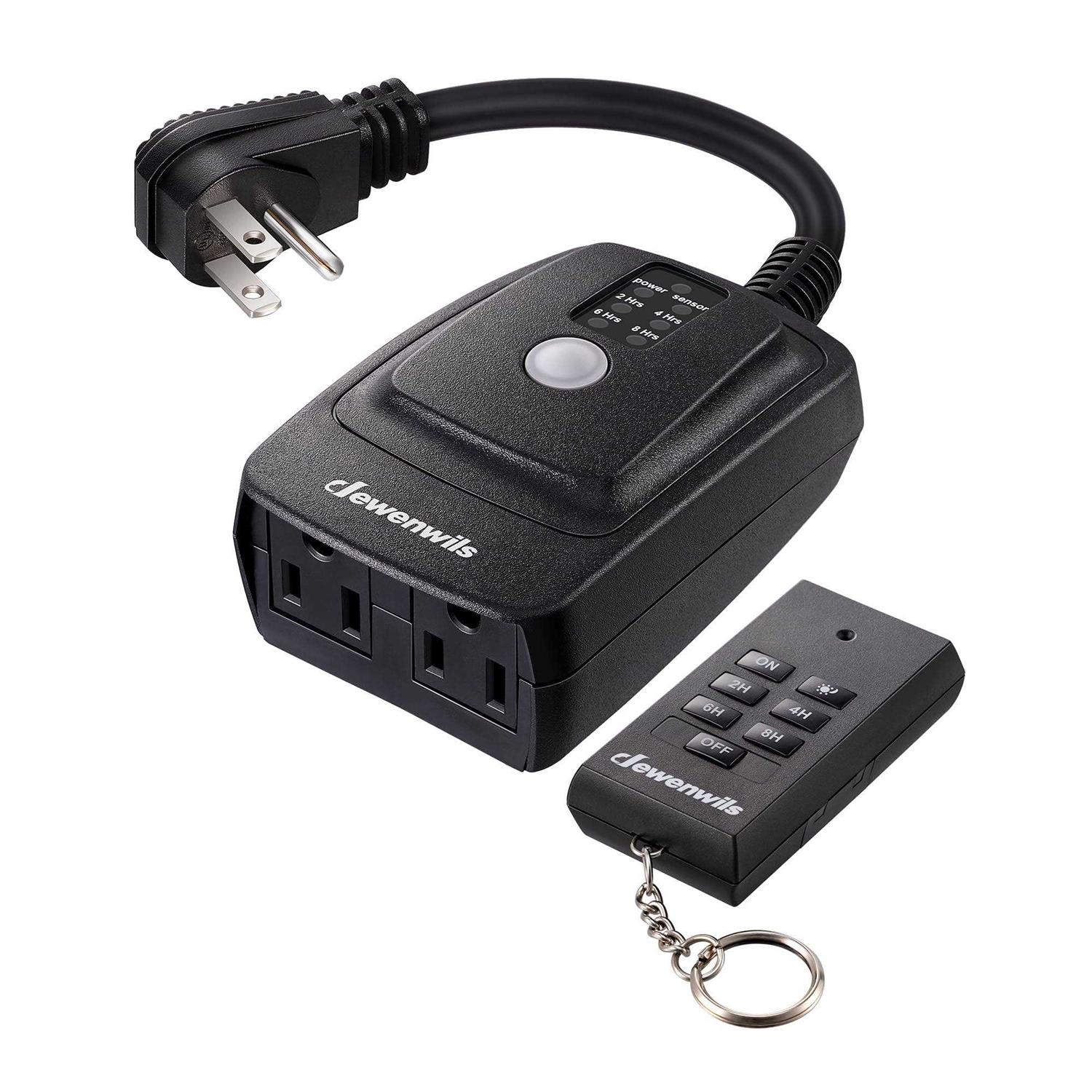 Dewenwils Light Sensor Timer for Christmas Waterproof Plug in Timer Switch - Cheap Fitting