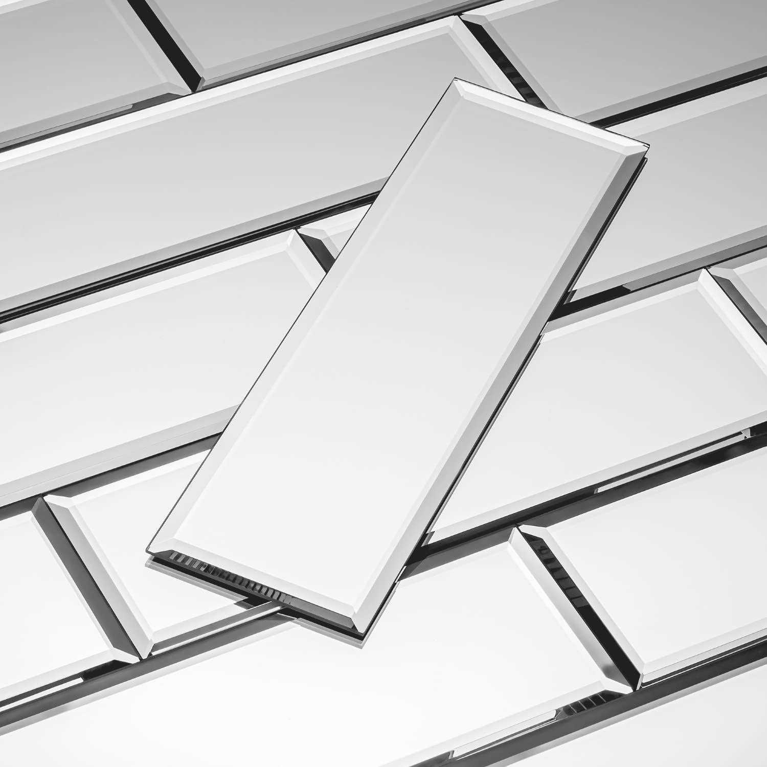 Tilebay 3 x 10 Beveled Edge Mirror Backsplash Kitchen Tiles - Cheap Fitting