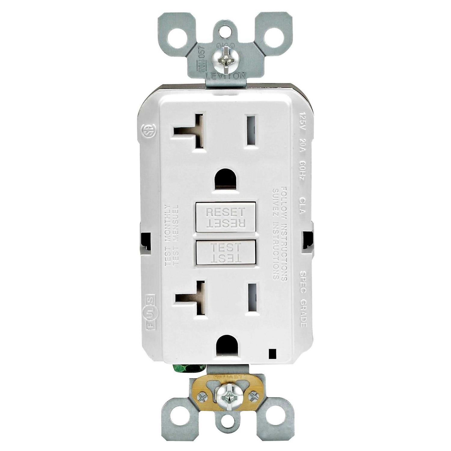 Leviton 20-Amp GFCI Outlet R92-GFTR2-0KW - Cheap Fitting