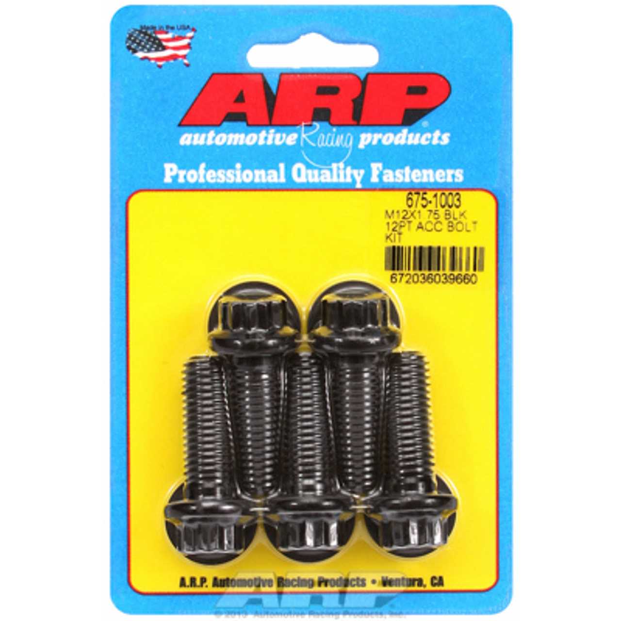 ARP M12 x 1.75 x 35 12pt black oxide bolts 675-1003 - Cheap Fitting