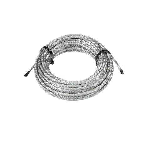 HAUL-MASTER 50 ft. x 3/16 in. Aircraft Grade Wire Rope - Cheap Fitting