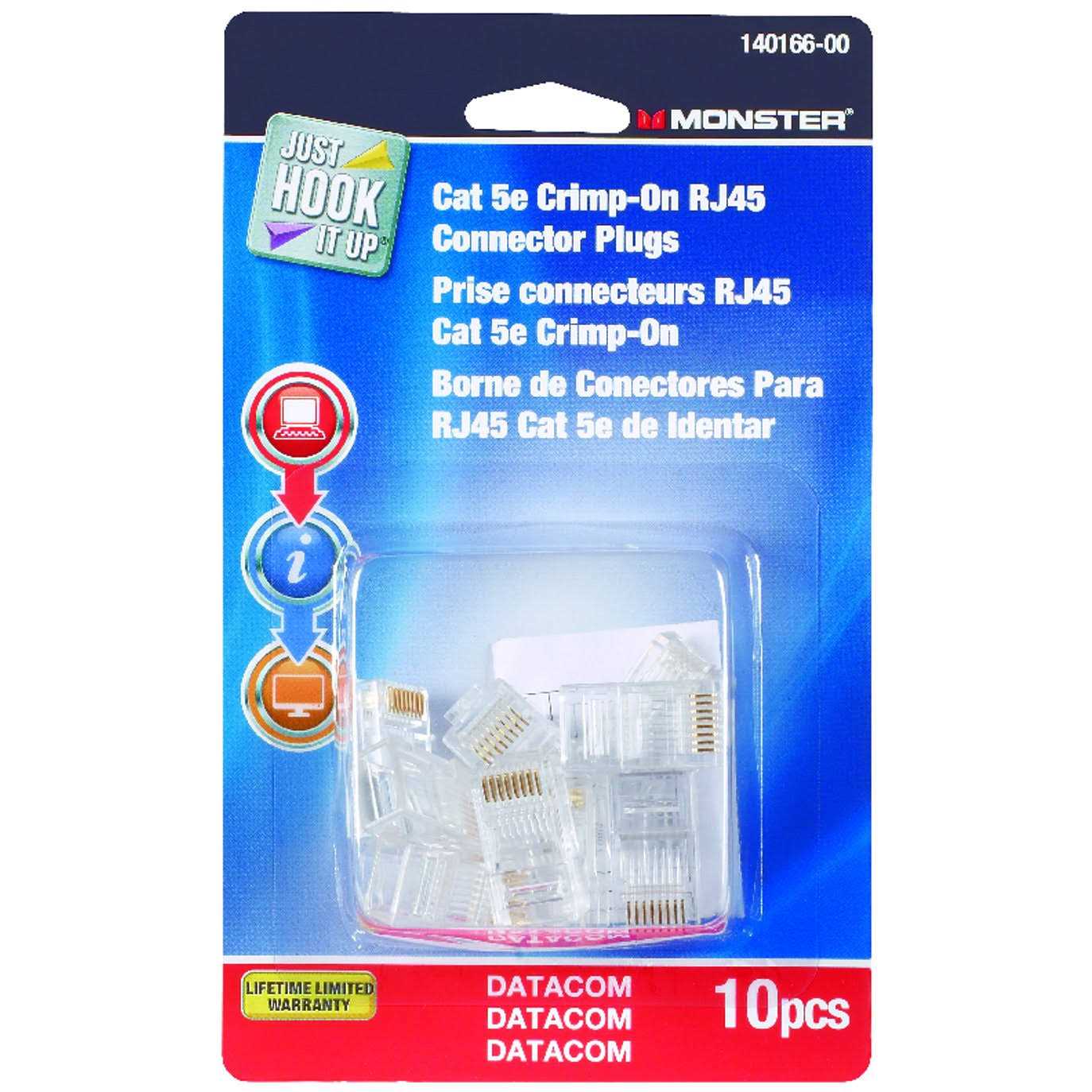 Monster 10PK RJ-45 Modular Plugs - Cheap Fitting