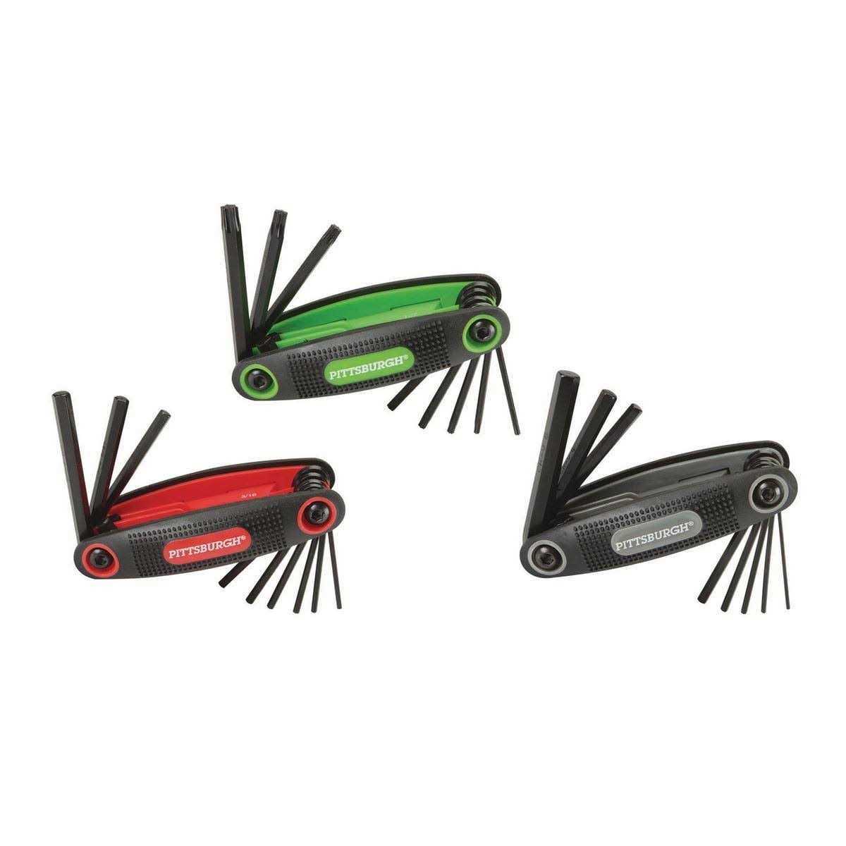 Pittsburgh SAE/Metric/Star Folding Hex Key Set - Cheap Fitting