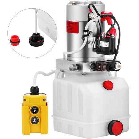 VEVOR 4 Quart Single Acting Hydraulic Pump Dump Trailer Plastic Remote Unloading - Cheap Fitting