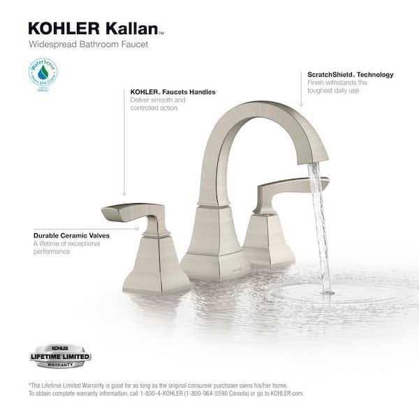 Kohler Kallan 8 in. Widespread 2-Handle Bathroom Faucet - Cheap Fitting