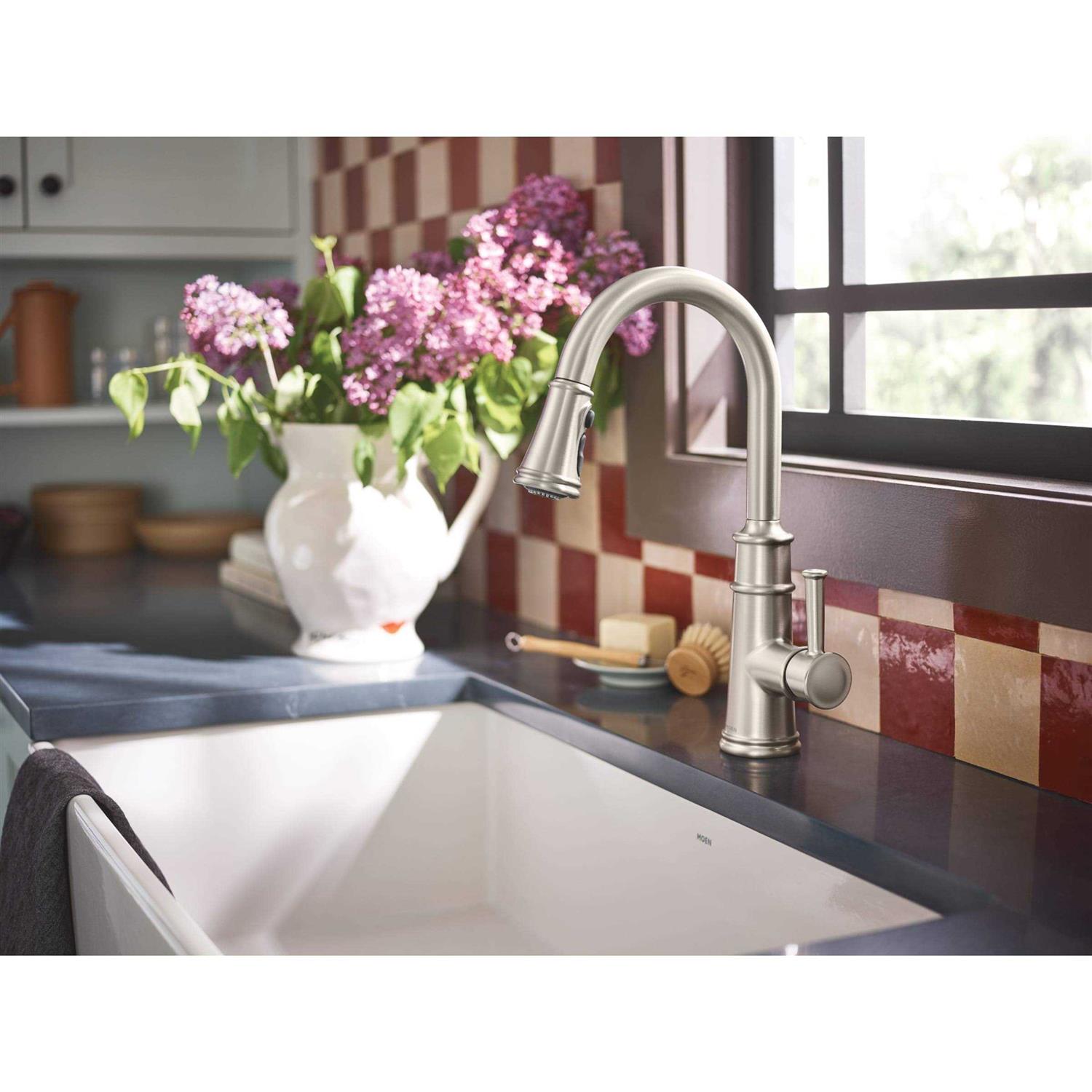 Moen Belfield One-Handle High Arc Pulldown Kitchen Faucet 7260 - Cheap Fitting