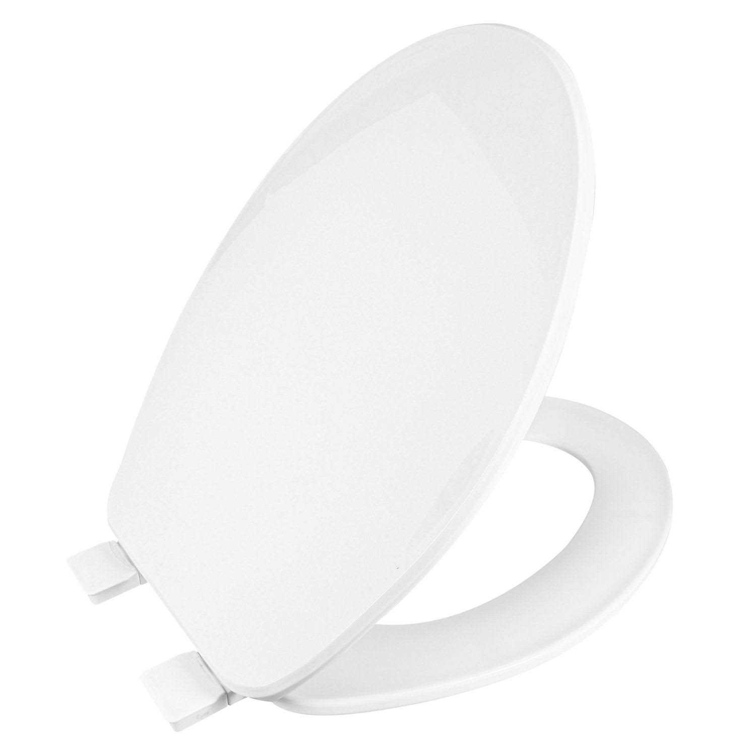 Clorox Antimicrobial Elongated Plastic Beveled Toilet Seat - Cheap Fitting