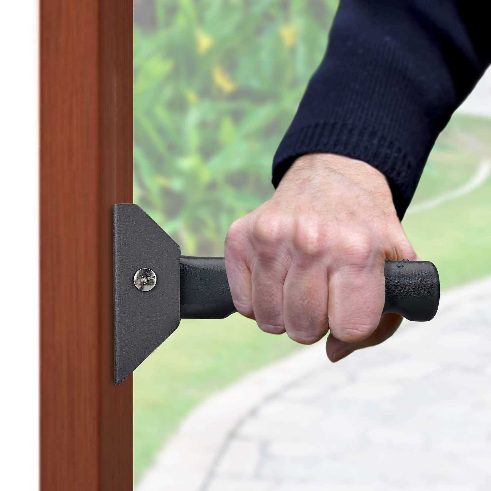 iGuerburn Doorway Flip Assist Handle, Door Assistant Support Grip Handle, Doorway Stair Assist Grab Bar for Elderly or People Who with Balance Issues - Cheap Fitting