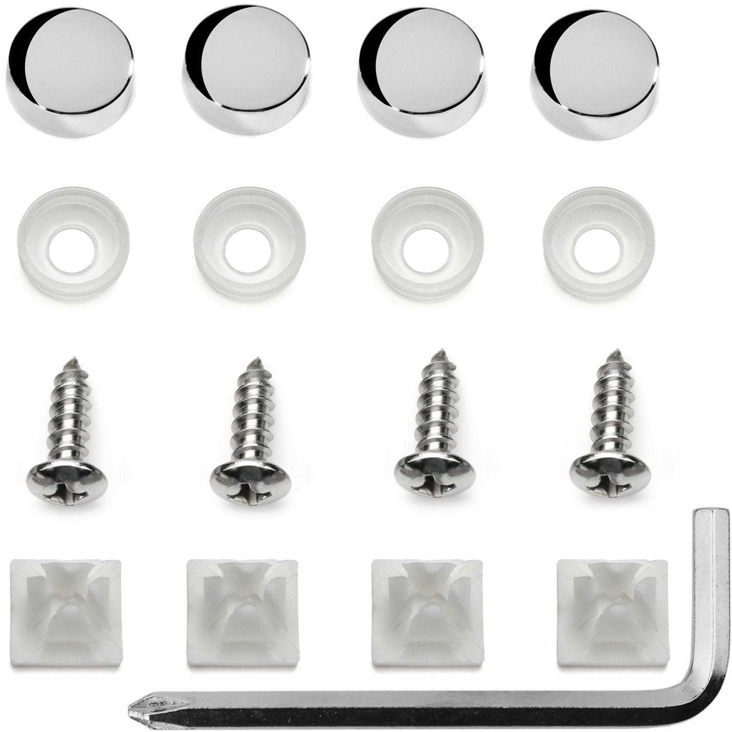 Rust Resistant Stainless Steel License Plate Frame Screws Fasteners + - Cheap Fitting