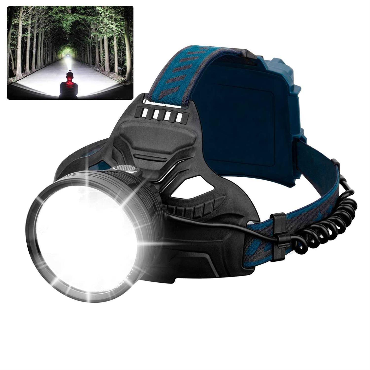 TUNFOU LED Rechargeable Headlamps for Adults 90000 Lumen Super Bright Headlamp Flashlight 90adjustable 4 Modes IPX5 Waterproof USB Rechargeable Head Lamp f - Cheap Fitting