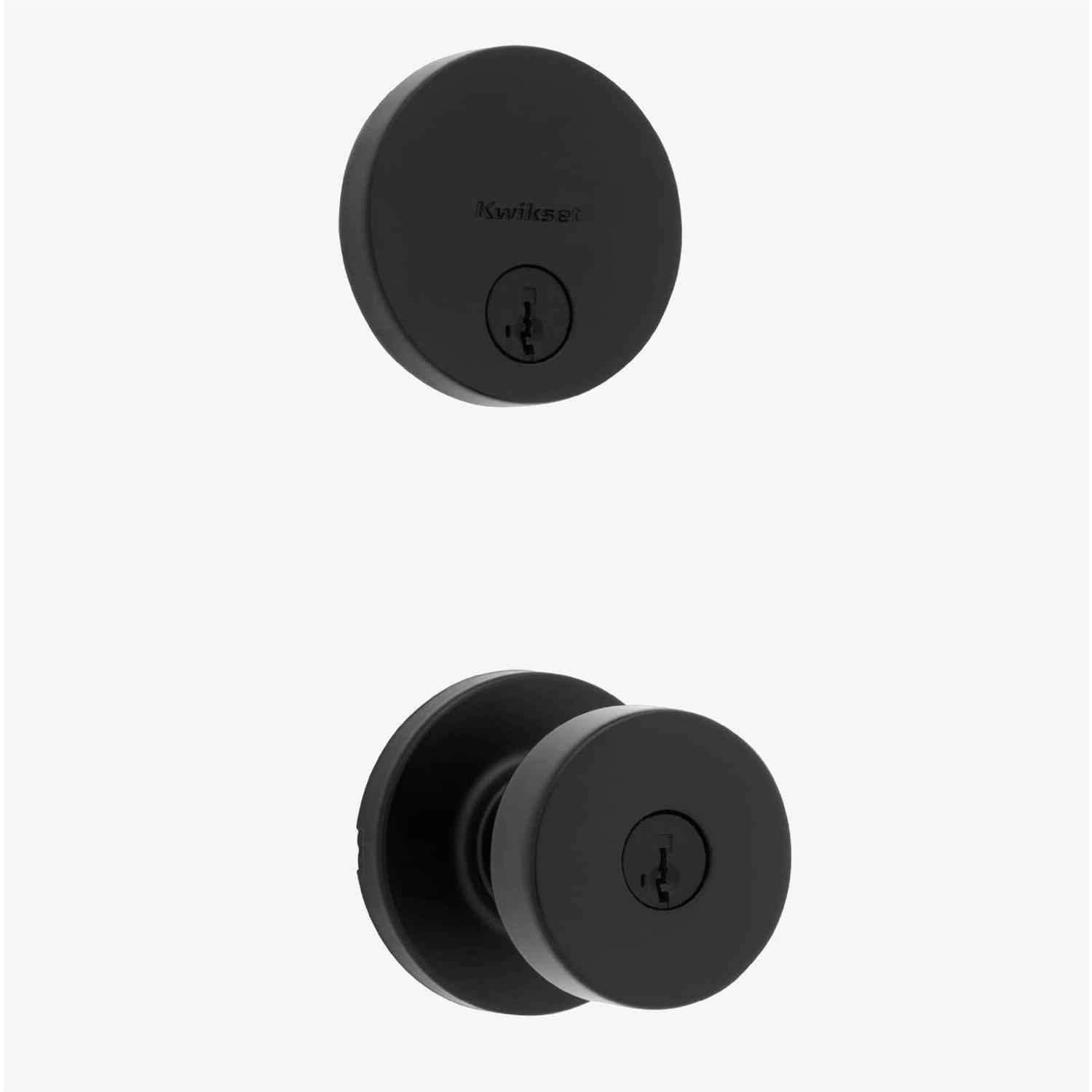 Kwikset Pismo Round Rose Knob Door Combo Pack Featuring SmartKey Security - Cheap Fitting
