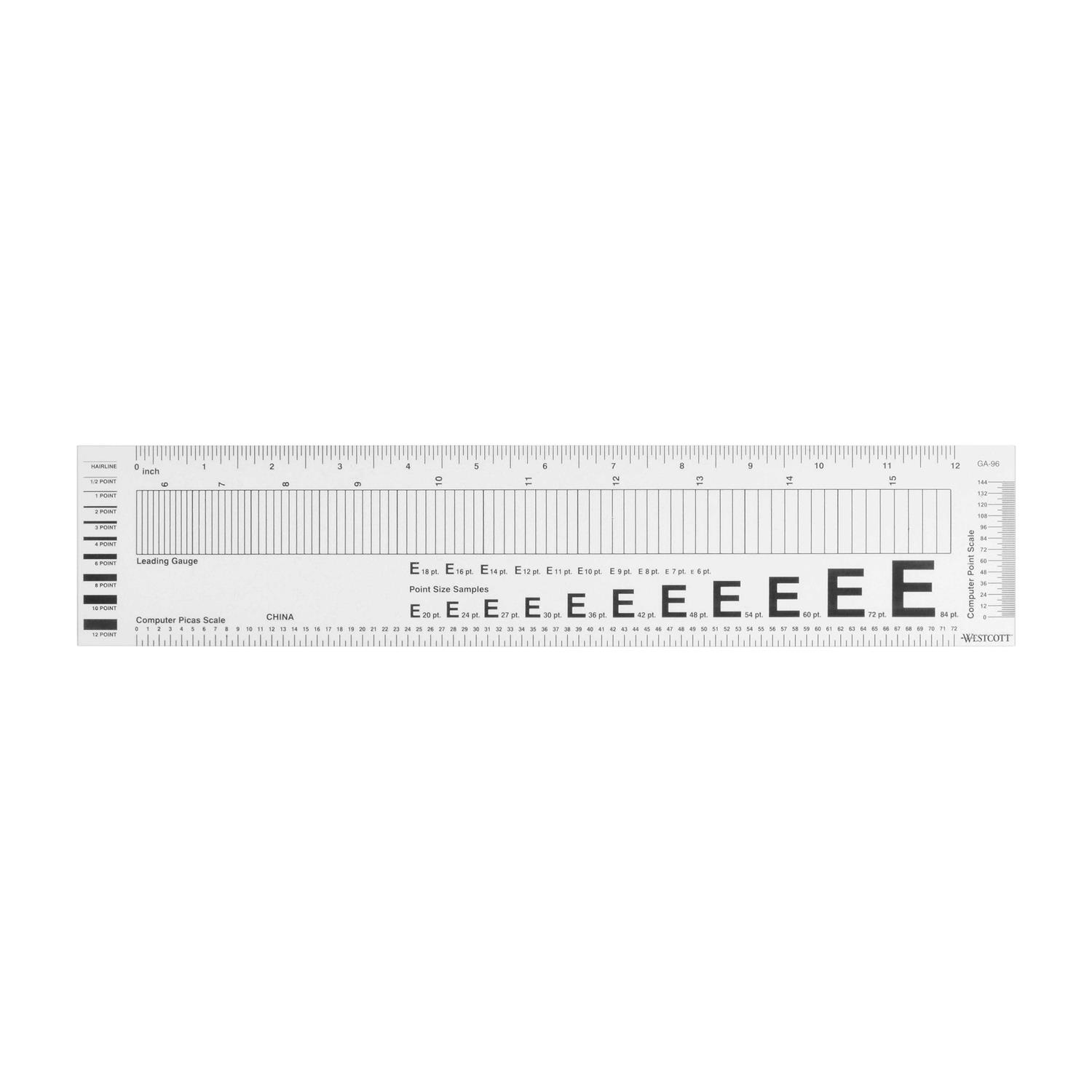 Westcott Graphic Arts Combo Ruler - Cheap Fitting