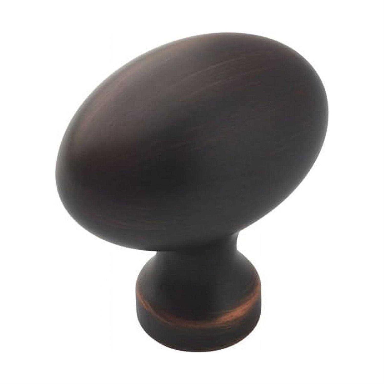 Amerock Vaile 1-3/8-in Matte Black Oval Contemporary Cabinet Knob 10BX53014FB - Cheap Fitting