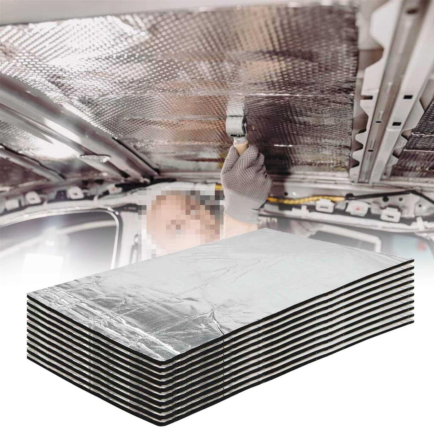 EAST FOREST 276mil Aluminum Foil Heat Shield Mat Sound Deadener Mat Noise & Heat Insulation Moistureproof Waterproof for Car - Cheap Fitting