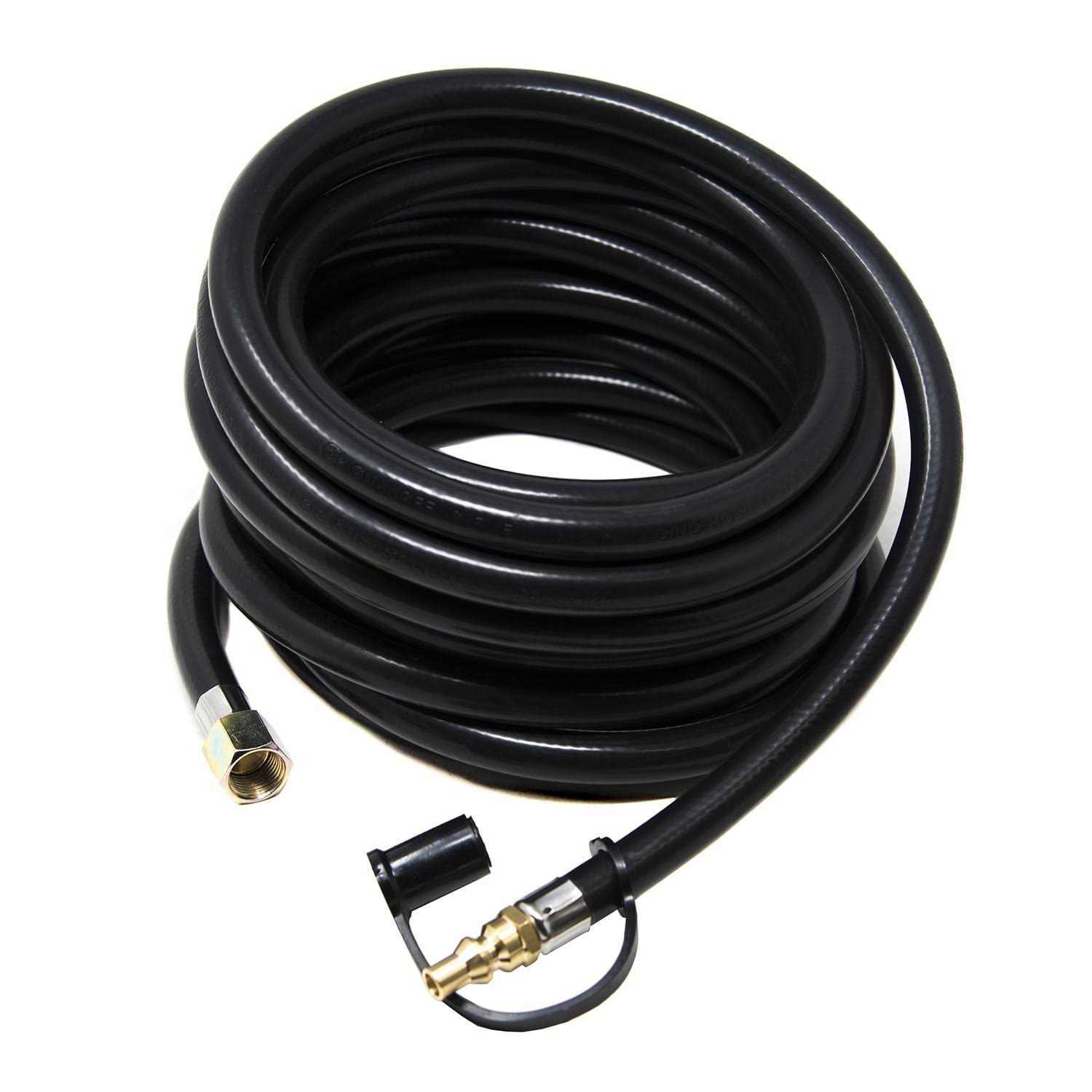 Gasone 3/8 in. Flare Propane Quick Connect Hose 24 ft. with 1/4 in. Male Flow Plug for RV - Cheap Fitting