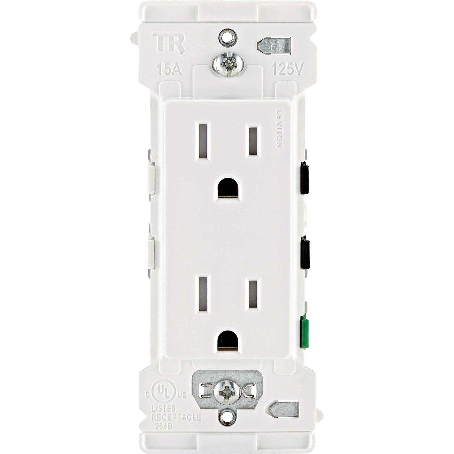 Leviton Decora Edge 15 Amp Tamper-Resistant Duplex Outlet 3014215 - Cheap Fitting