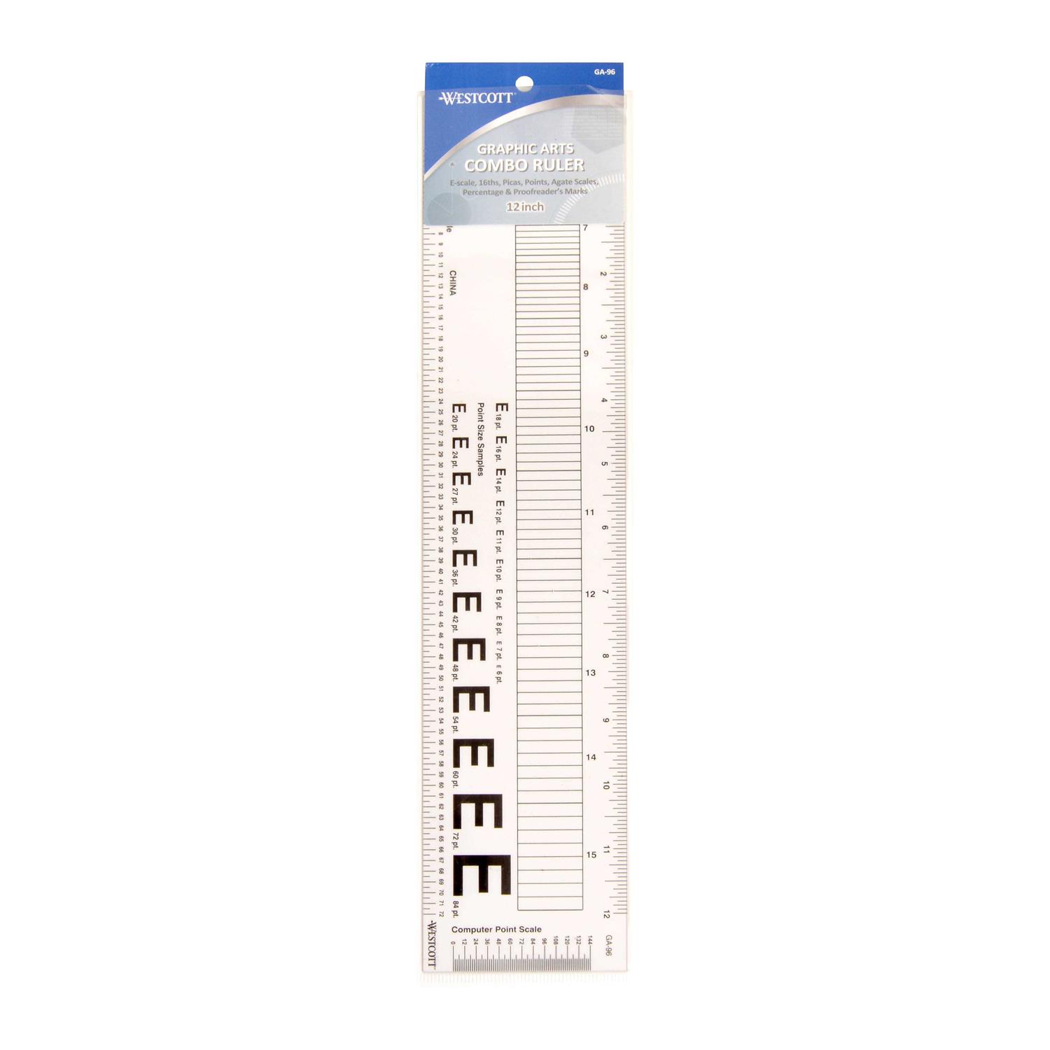 Westcott Graphic Arts Combo Ruler - Cheap Fitting