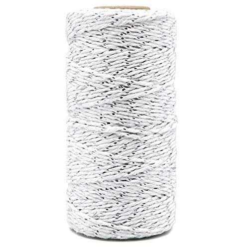 jijAcraft and White Twine String 328 Feet Christmas Bakers Twine String - Cheap Fitting