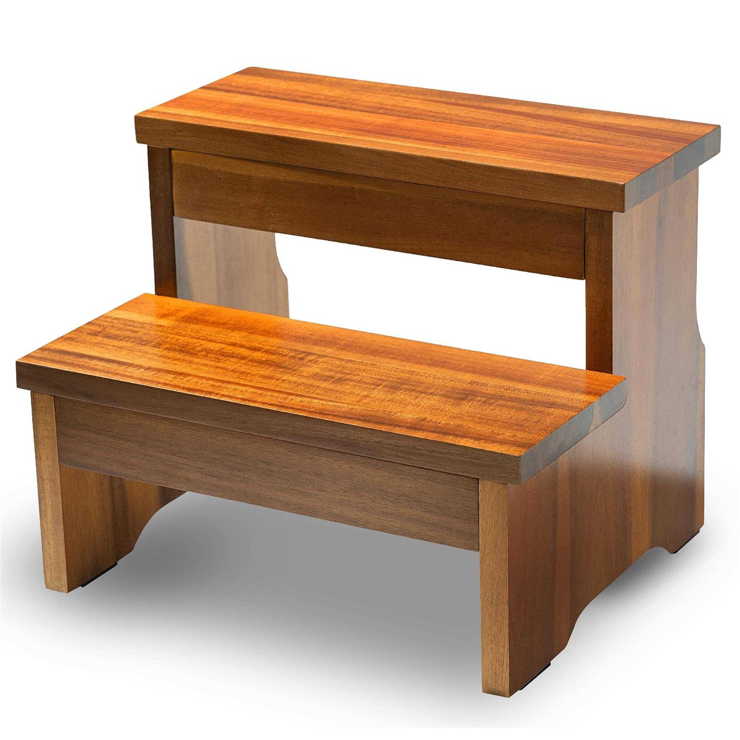 Wooden Two Step Stool Heavy Duty 2 Step Stool For Adult And Kids - Cheap Fitting