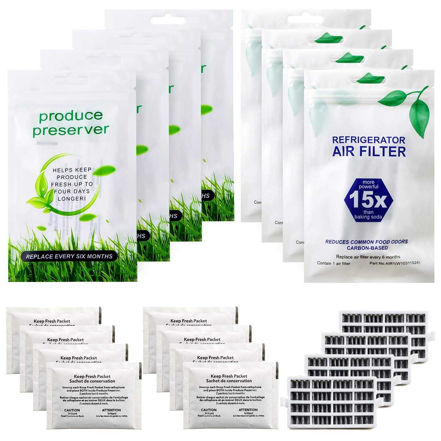 Funmit W10311524 Air Filter & W10346771A Freshflow Produce Preserver Replacement for Whirlpool Refrigerator - Cheap Fitting