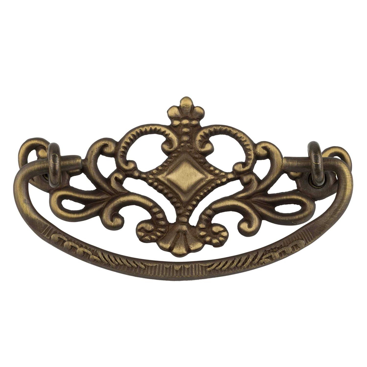 UNIQANTIQ HARDWARE SUPPLY Victorian Period Antique Cast Brass Bail Drawer Pull - Cheap Fitting