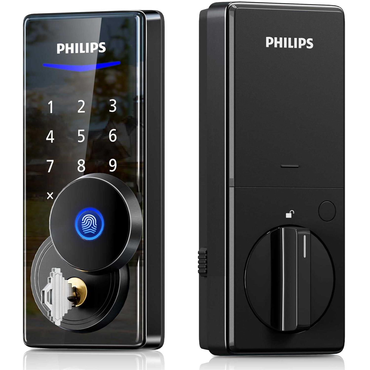 Philips Fingerprint Door Lock Touchscreen Digital Keypad Deadbolt with Keys - Cheap Fitting