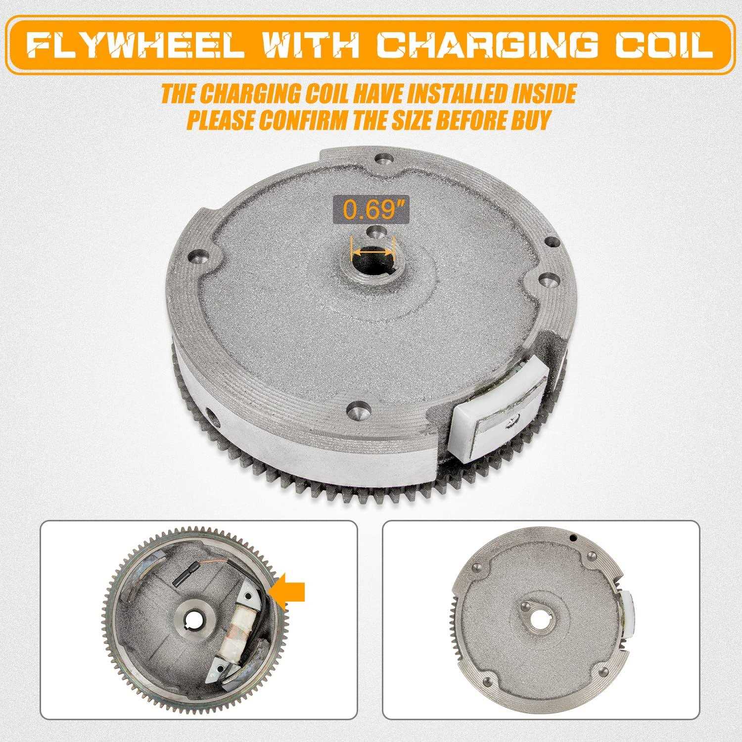 Wztepeng Electric Start Kit Flywheel Ignition Switch Kit Only Compatible with Honda GX160 5.5HP GX200 6.5HP Switch Starter Motor Lgnition Flywheel - Cheap Fitting