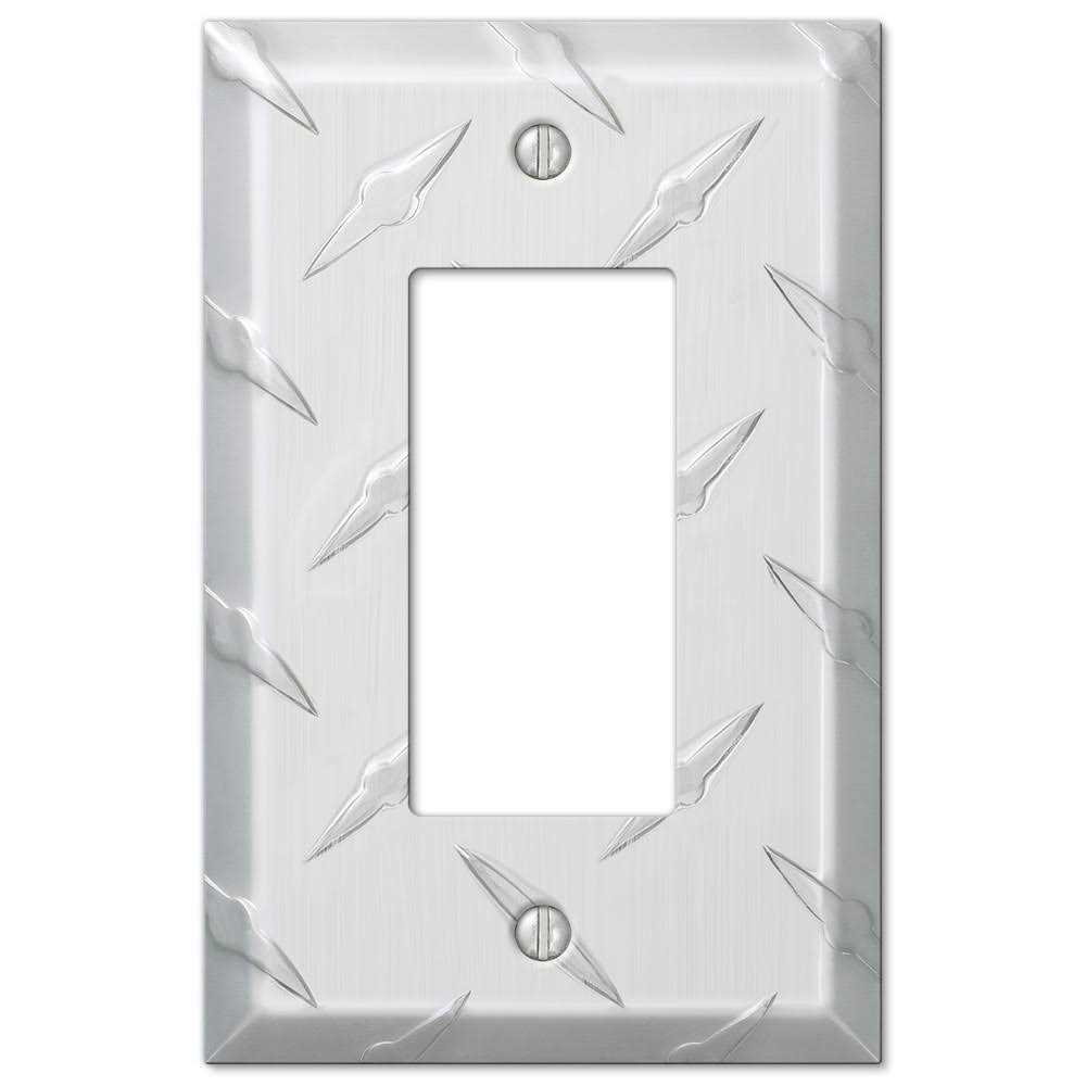 Amerelle 955R Diamond Plate Wallplate 1 Rocker - Cheap Fitting