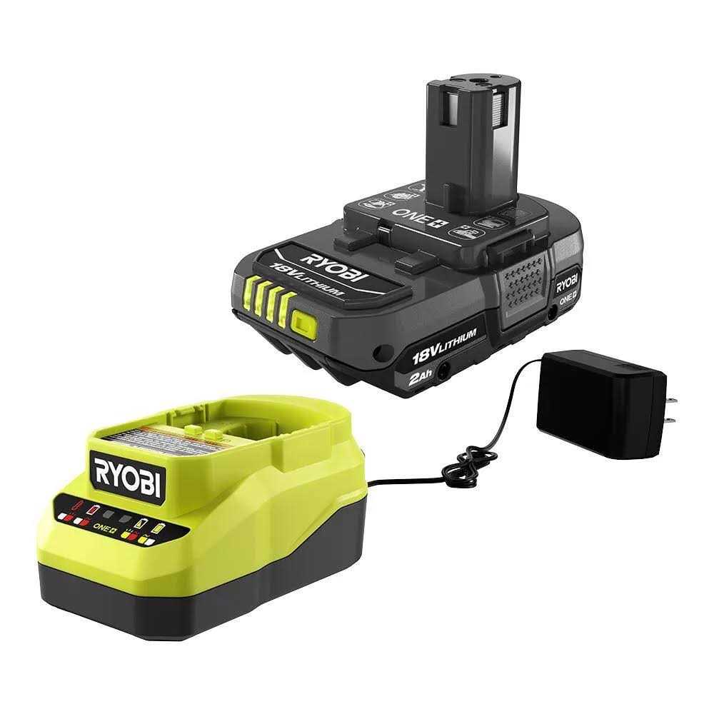 RYOBI ONE+ 18V Cordless Drain Auger and 2.0 Ah Compact Battery and Charger Starter Kit - Cheap Fitting