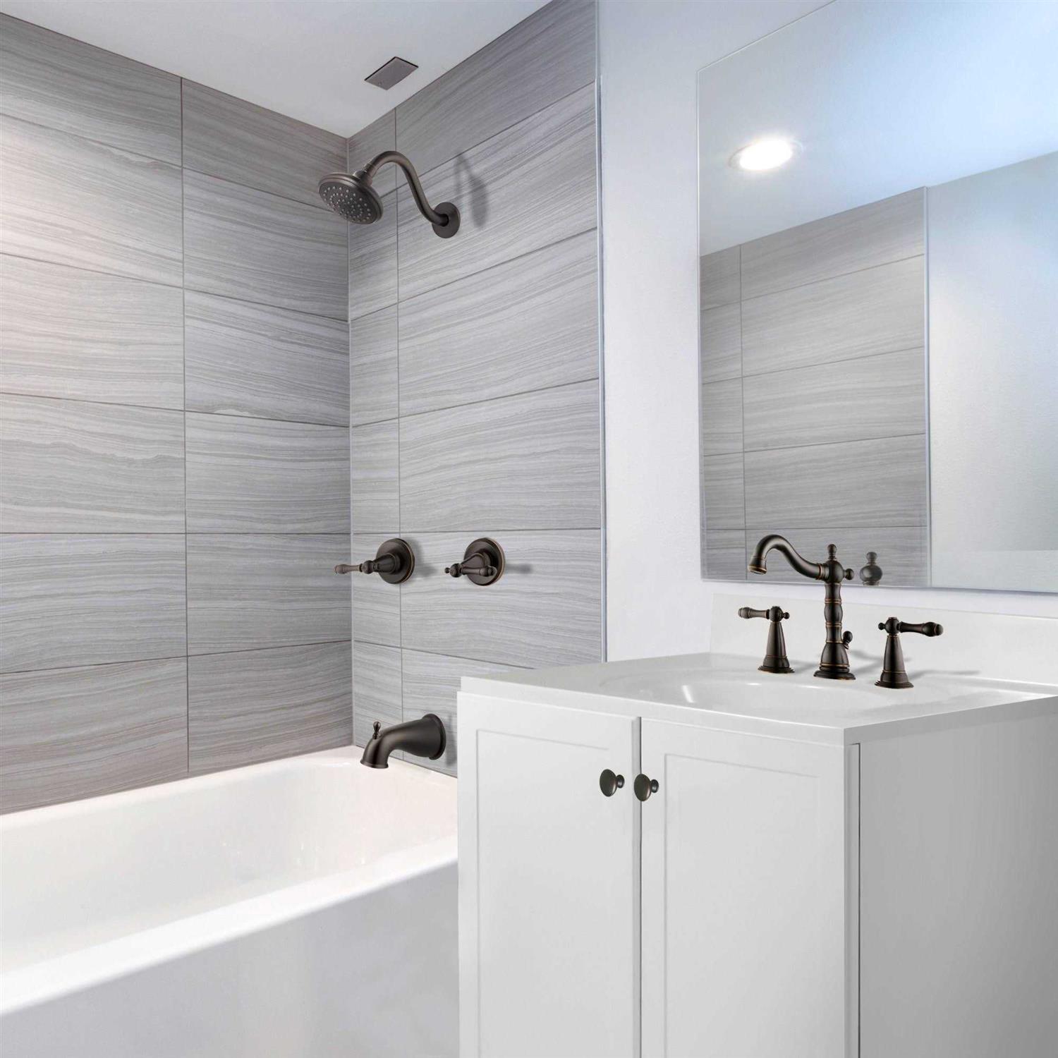 Design House Oakmont Bath and Shower Trim with Valve in Oil Rubbed Bronze 523472 - Cheap Fitting