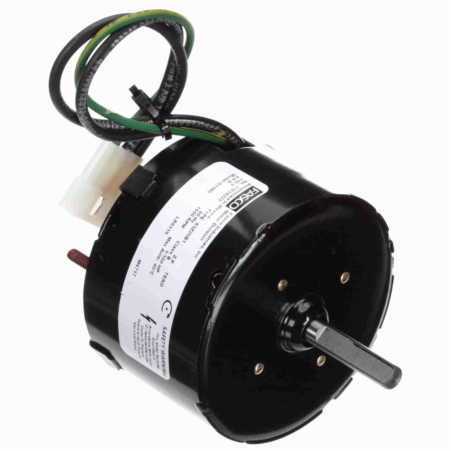 Fasco D1160 Motor,1/100 Hp,1550 Rpm,3.3,115V - Cheap Fitting