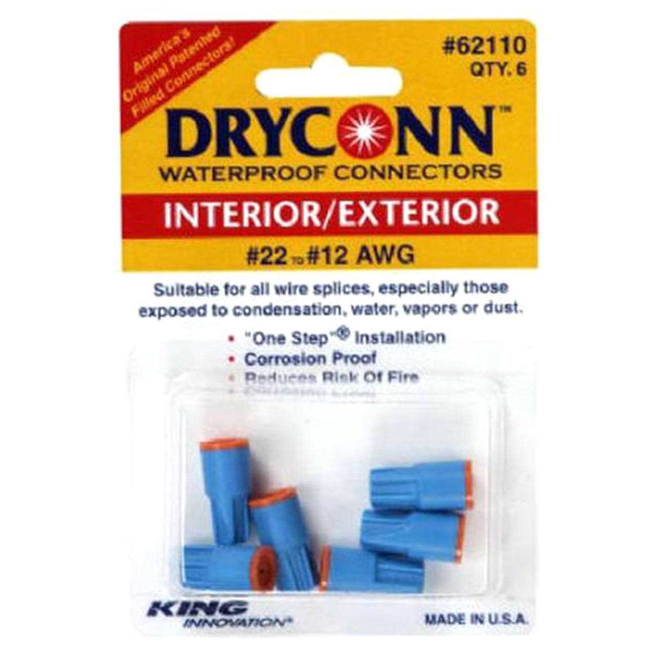 King Innovation Dryconn Aqua/Orange Waterproof Wire Connector - Cheap Fitting