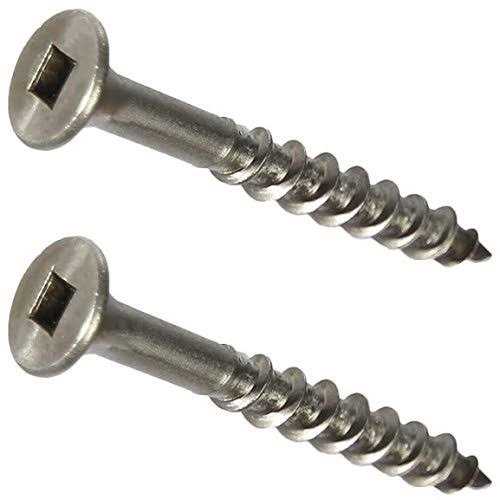 #8 x 3 Deck Screws 316 Marine Grade Stainless Steel Square Drive - Cheap Fitting