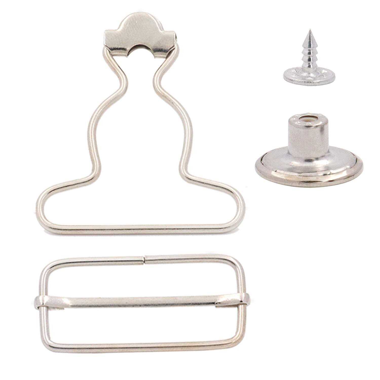 Amanaote Inside Bottom Size Dungaree Fastener Overall Clip Suspender Buckle - Cheap Fitting