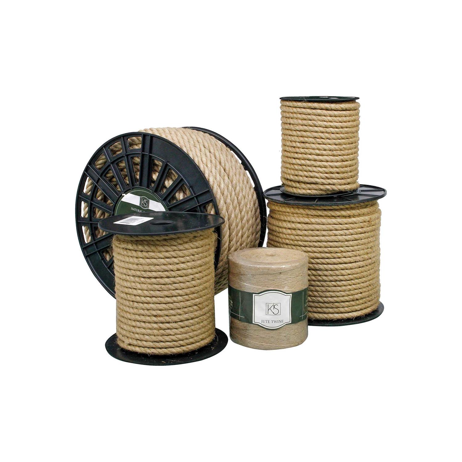 KIS Premium Quality Natural Jute Rope 6MM Smell Free - Cheap Fitting