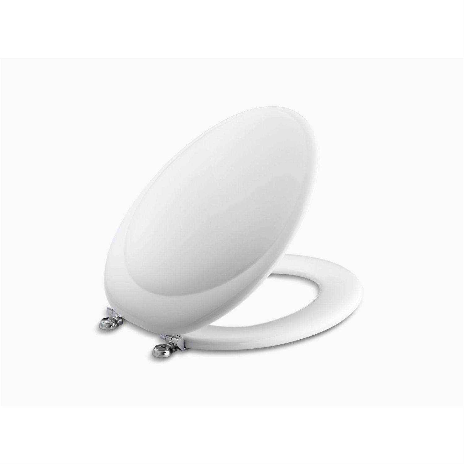 Kohler K-4615-CP Revival Elongated Toilet Seat with Polished Chrome hinges - Cheap Fitting