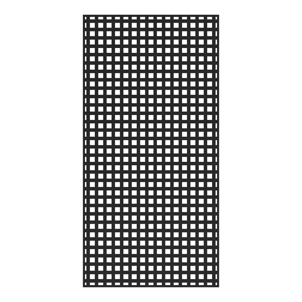 Barrette Outdoor Living 4 ft. x 8 ft. Black Square Privacy Vinyl Lattice 73053435 - Cheap Fitting